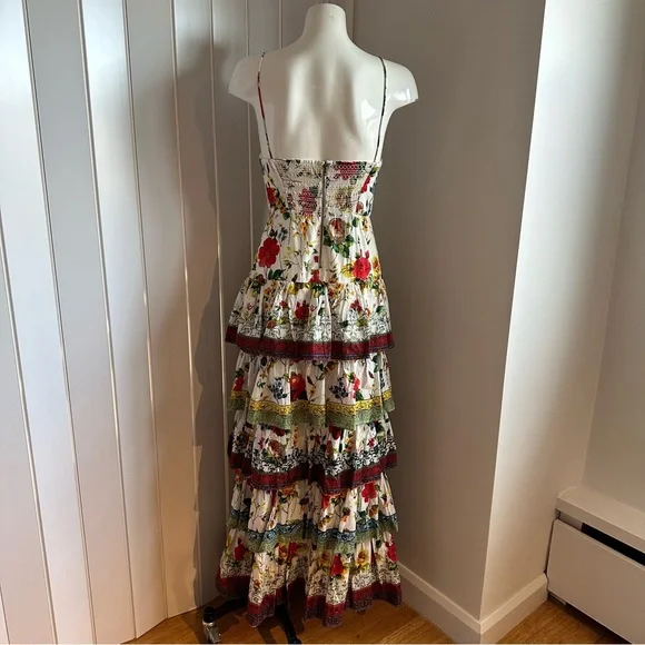 Alice Olivia Valencia Dew Floral Spaghetti Strap Maxi Dress